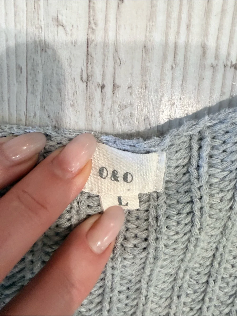 Relaxed V-Neck Knit Sweater in Heather Gray